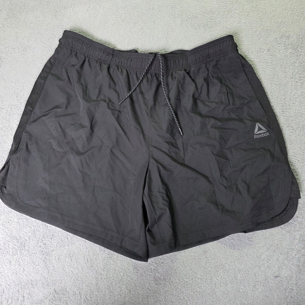 Reebok Mens 3XL Athletic Shorts Black Ripstop Mesh Zipper Pocket REM223SH05